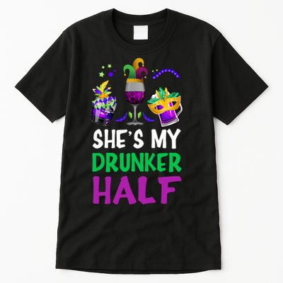 Mardi Gras She's My Drunker Half Tall T-Shirt