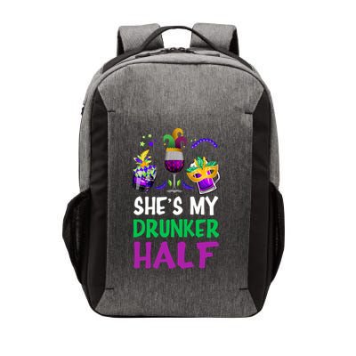 Mardi Gras She's My Drunker Half Vector Backpack