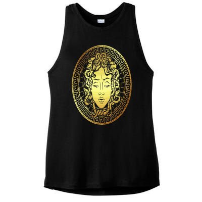 Medusa Gorgon Snake Head Greek Mythology Ancient Myth Ladies PosiCharge Tri-Blend Wicking Tank