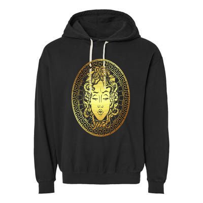 Medusa Gorgon Snake Head Greek Mythology Ancient Myth Garment-Dyed Fleece Hoodie