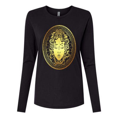 Medusa Gorgon Snake Head Greek Mythology Ancient Myth Womens Cotton Relaxed Long Sleeve T-Shirt