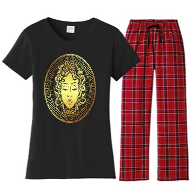 Medusa Gorgon Snake Head Greek Mythology Ancient Myth Women's Flannel Pajama Set