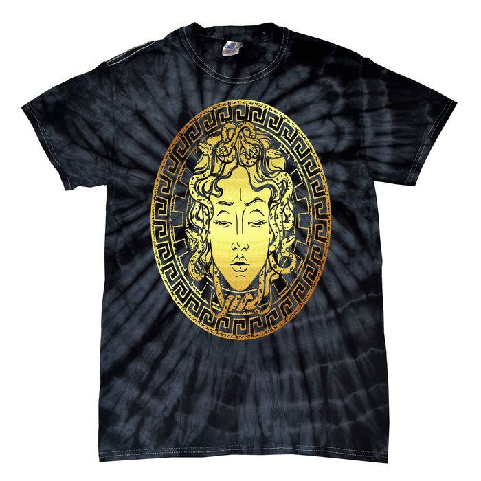 Medusa Gorgon Snake Head Greek Mythology Ancient Myth Tie-Dye T-Shirt