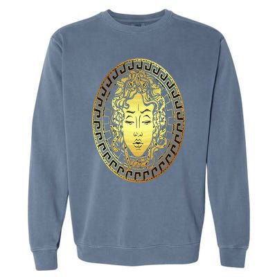 Medusa Gorgon Snake Head Greek Mythology Ancient Myth Garment-Dyed Sweatshirt