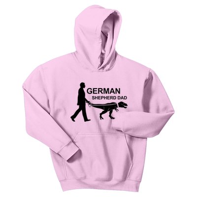 Mens German Shepherd Dad Dinosaur GSD Owners Funny Father's Day Kids Hoodie