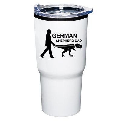 Mens German Shepherd Dad Dinosaur GSD Owners Funny Father's Day Tumbler