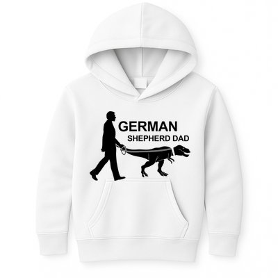 Mens German Shepherd Dad Dinosaur GSD Owners Funny Father's Day Kids Hoodie