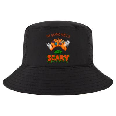 My Game Skills Are Scary Funny Gamer Halloween Cool Comfort Performance Bucket Hat