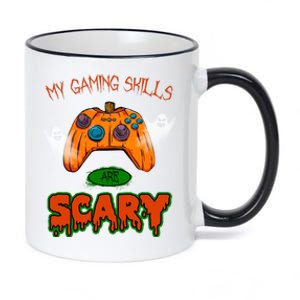 My Game Skills Are Scary Funny Gamer Halloween 11oz Black Color Changing Mug