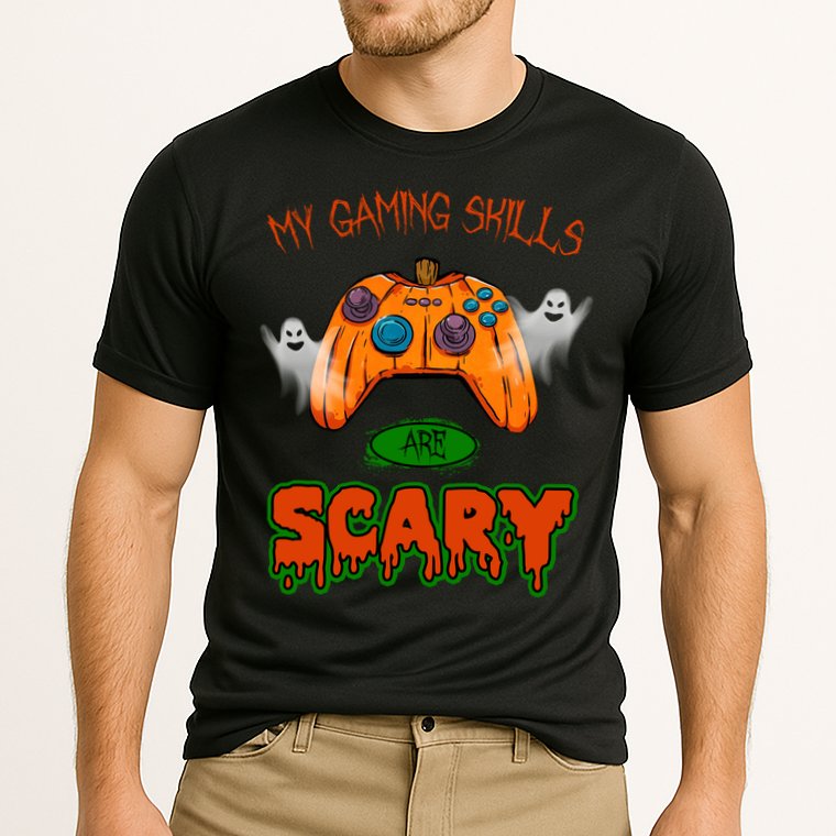 My Game Skills Are Scary Funny Gamer Halloween Performance Shirt