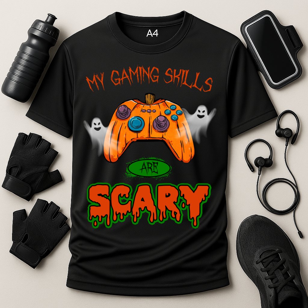 My Game Skills Are Scary Funny Gamer Halloween Performance Shirt