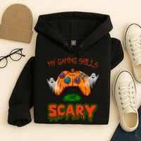 My Game Skills Are Scary Funny Gamer Halloween Hoodie