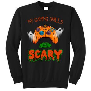 My Game Skills Are Scary Funny Gamer Halloween Sweatshirt