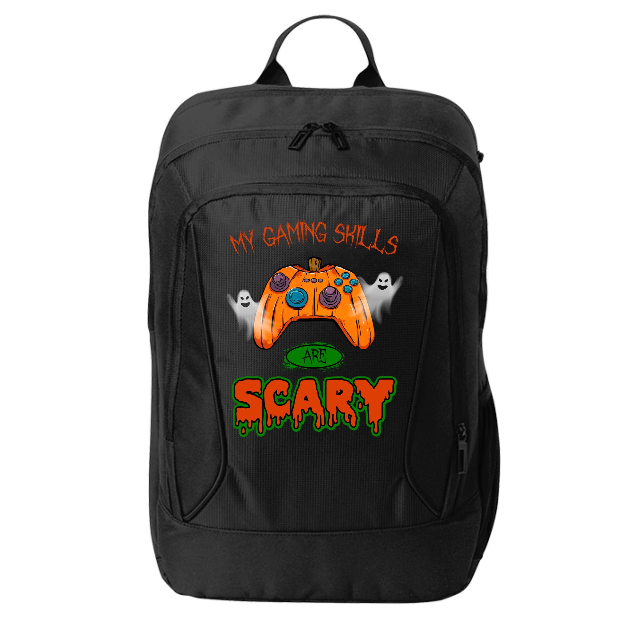 My Game Skills Are Scary Funny Gamer Halloween City Backpack