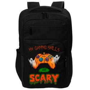 My Game Skills Are Scary Funny Gamer Halloween Impact Tech Backpack