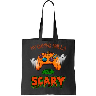 My Game Skills Are Scary Funny Gamer Halloween Tote Bag