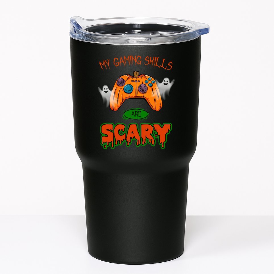 My Game Skills Are Scary Funny Gamer Halloween Tumbler