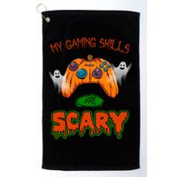 My Game Skills Are Scary Funny Gamer Halloween Golf Towel