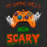 My Game Skills Are Scary Funny Gamer Halloween Golf Towel