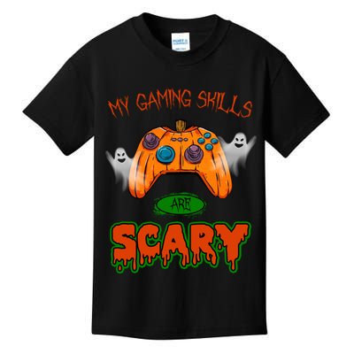 My Game Skills Are Scary Funny Gamer Halloween Kids T-Shirt