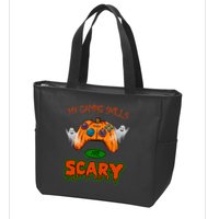My Game Skills Are Scary Funny Gamer Halloween Zip Tote Bag