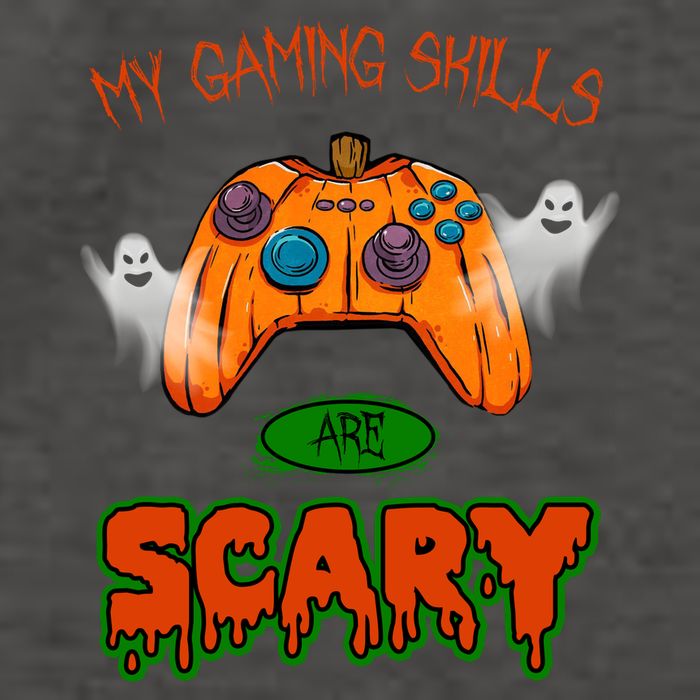 My Game Skills Are Scary Funny Gamer Halloween Vector Backpack
