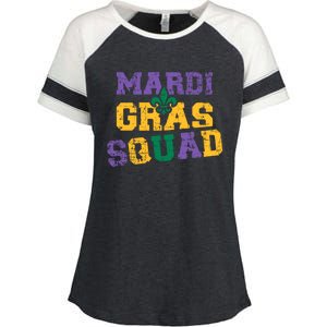 Mardi Gras Squad Great Gift Enza Ladies Jersey Colorblock Tee