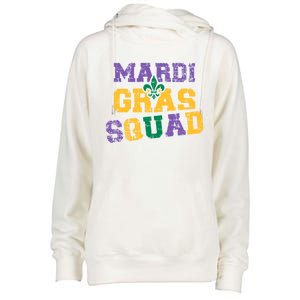 Mardi Gras Squad Great Gift Womens Funnel Neck Pullover Hood