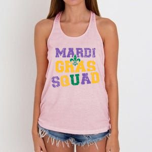 Mardi Gras Squad Great Gift Women's Knotted Racerback Tank