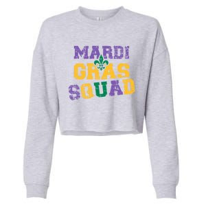 Mardi Gras Squad Great Gift Cropped Pullover Crew