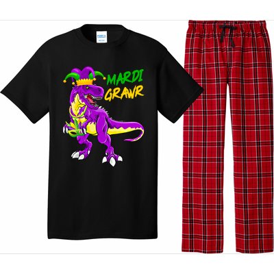 Mardi Grawr Saurus Funny Mardi Gras Party Carnival Costume Gift Pajama Set