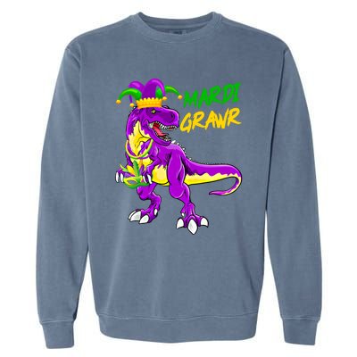 Mardi Grawr Saurus Funny Mardi Gras Party Carnival Costume Gift Garment-Dyed Sweatshirt