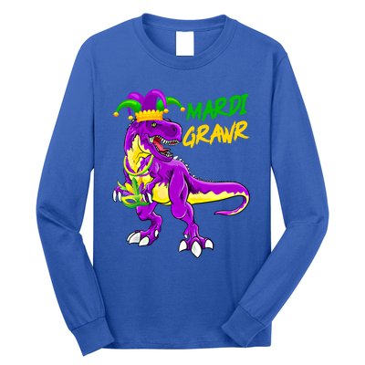 Mardi Grawr Saurus Funny Mardi Gras Party Carnival Costume Gift Long Sleeve Shirt