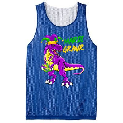 Mardi Grawr Saurus Funny Mardi Gras Party Carnival Costume Gift Mesh Reversible Basketball Jersey Tank