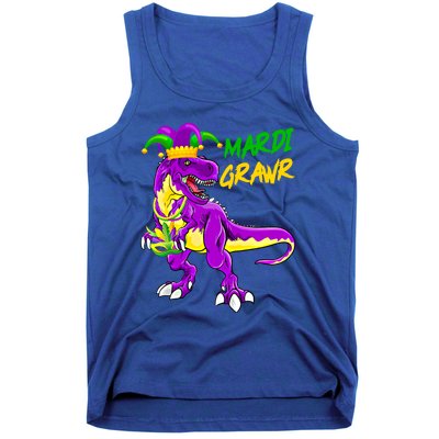 Mardi Grawr Saurus Funny Mardi Gras Party Carnival Costume Gift Tank Top