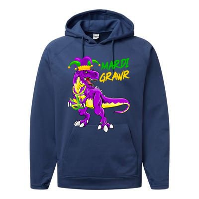 Mardi Grawr Saurus Funny Mardi Gras Party Carnival Costume Gift Performance Fleece Hoodie