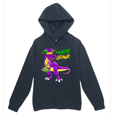 Mardi Grawr Saurus Funny Mardi Gras Party Carnival Costume Gift Urban Pullover Hoodie