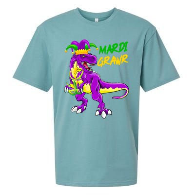 Mardi Grawr Saurus Funny Mardi Gras Party Carnival Costume Gift Sueded Cloud Jersey T-Shirt