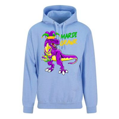 Mardi Grawr Saurus Funny Mardi Gras Party Carnival Costume Gift Unisex Surf Hoodie