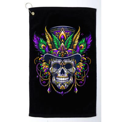 Mardi Gras Skull Top Hat New Orleans Witch Doctor Voodoo Golf Towel