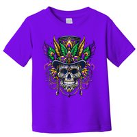 Mardi Gras Skull Top Hat New Orleans Witch Doctor Voodoo Toddler T-Shirt
