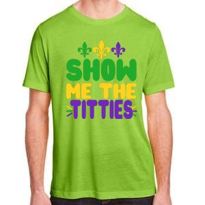 Mardi Gras Show Me The Titties Adult ChromaSoft Performance T-Shirt