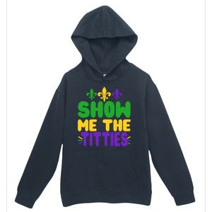 Mardi Gras Show Me The Titties Urban Pullover Hoodie