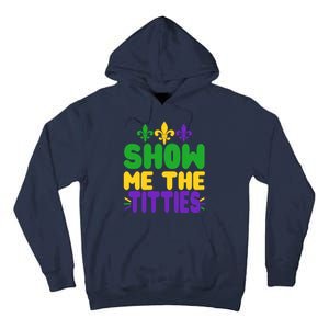 Mardi Gras Show Me The Titties Tall Hoodie