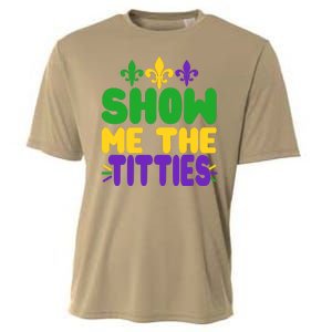 Mardi Gras Show Me The Titties Cooling Performance Crew T-Shirt