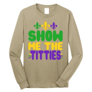 Mardi Gras Show Me The Titties Long Sleeve Shirt