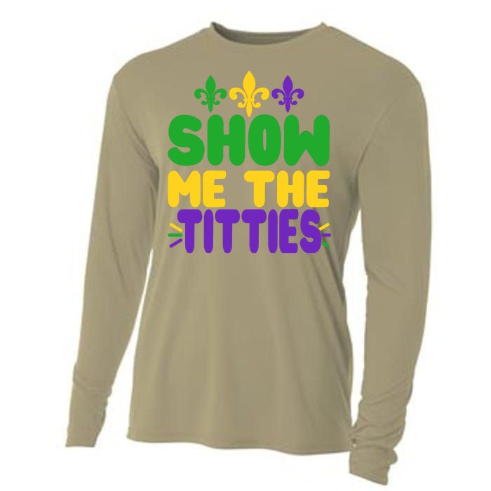 Mardi Gras Show Me The Titties Cooling Performance Long Sleeve Crew