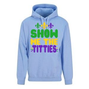 Mardi Gras Show Me The Titties Unisex Surf Hoodie