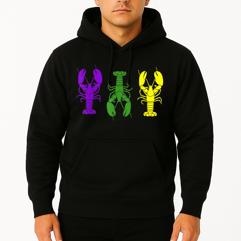 Mardi Gras Shirt, Craw Fish , Mardi Gras Outfit Hoodie