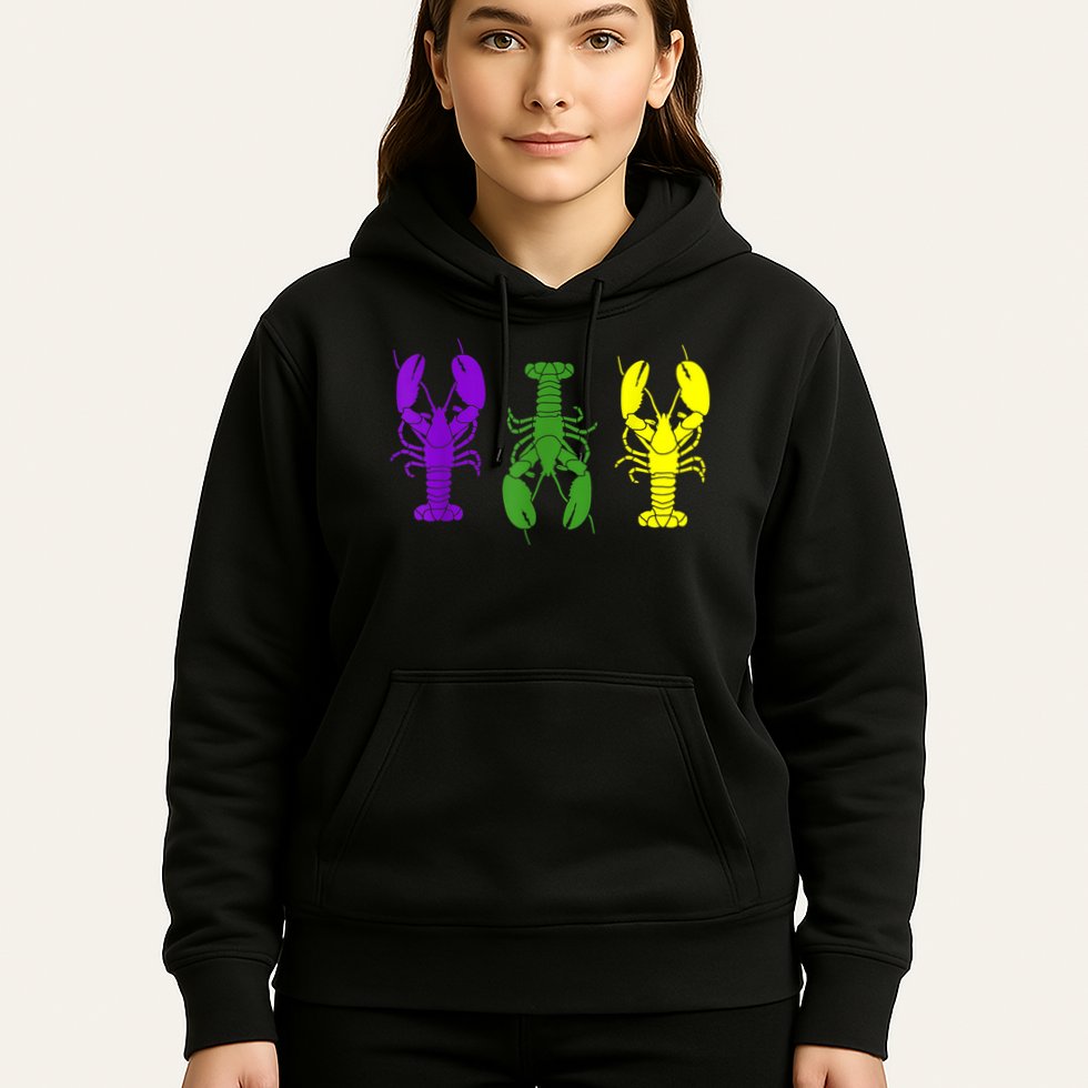 Mardi Gras Shirt, Craw Fish , Mardi Gras Outfit Hoodie